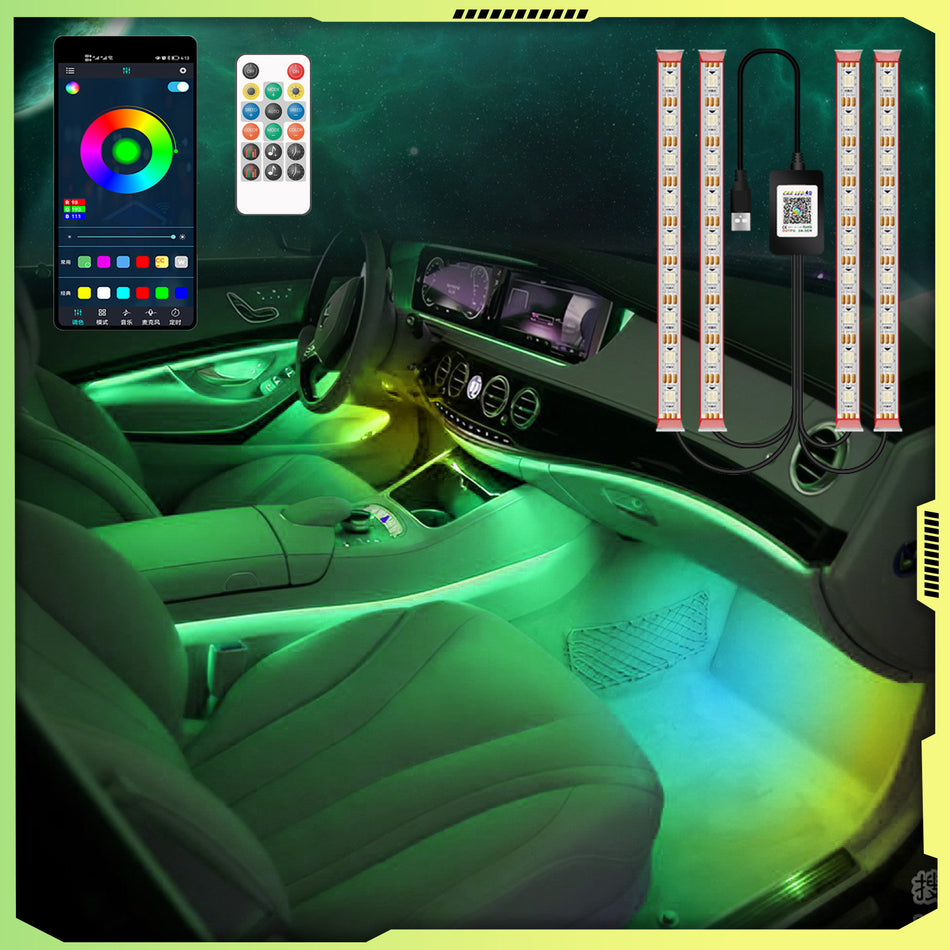 36 light car interior fantasy color light, car atmosphere light