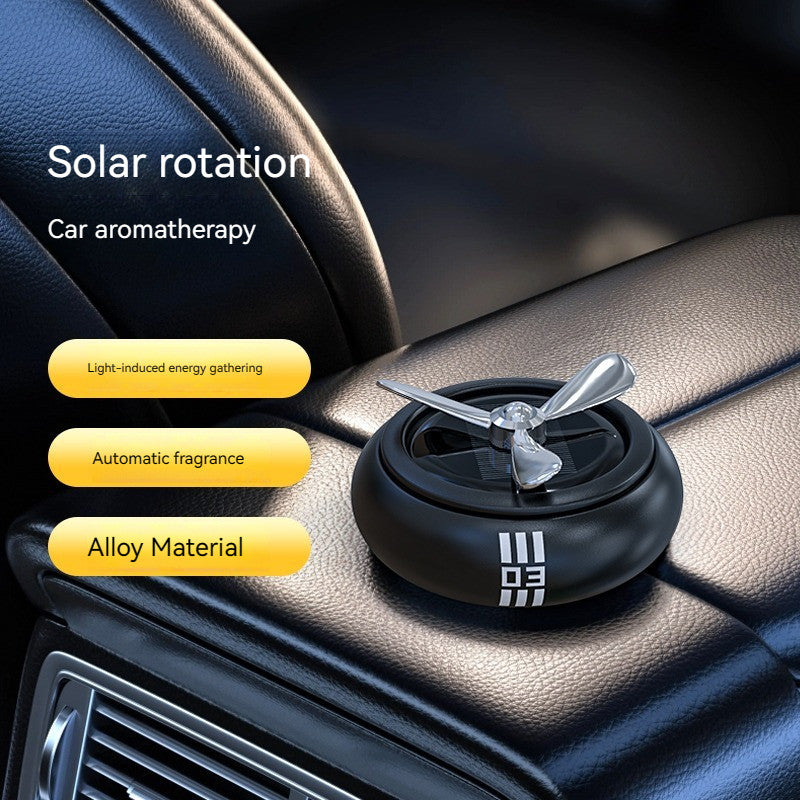 Solar Rotation Powered Car Aromatherapy Device