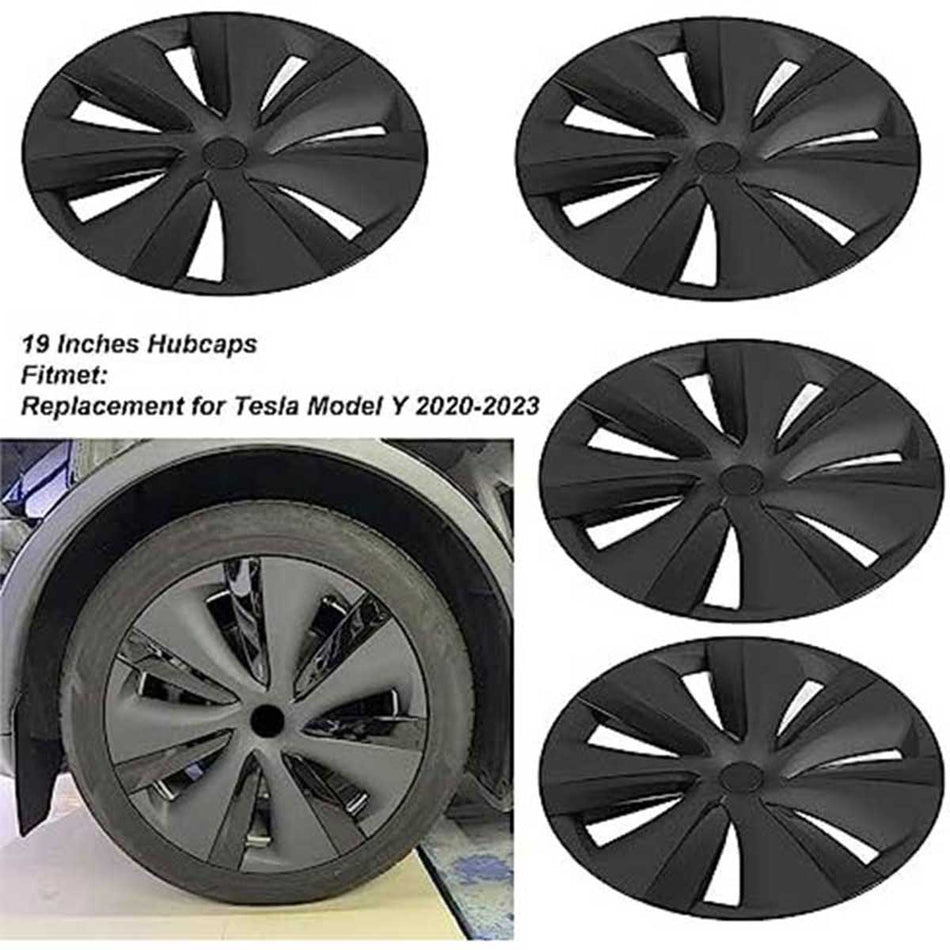 Wheel Hub Cap 19 In Hubcaps Set of 4 Wheel Cover Compatible with Tesla Model Y