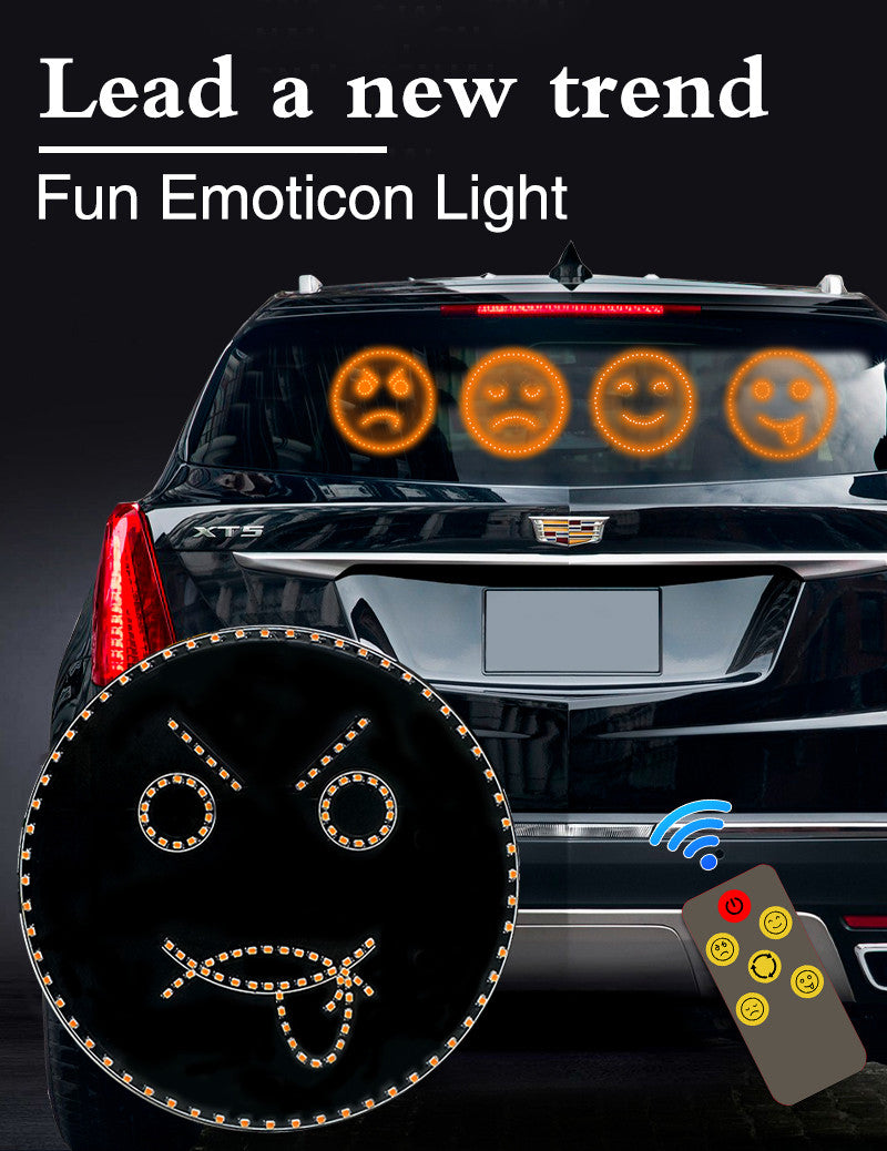 Funny Car LED Finger Sign Light with Remote Colorful Funny